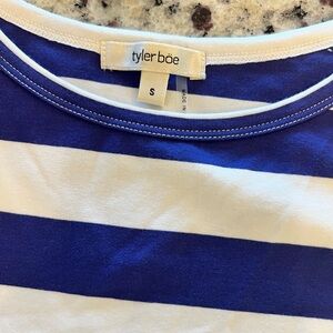 Tyler Boe Navy and White Striped Tee